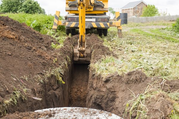 Drainage Trench Installation in Ringgold