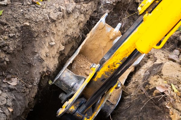Downspout Trenching in Ringgold