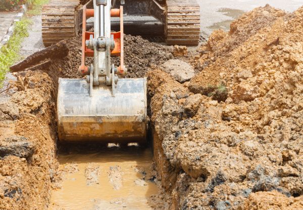 Water Line Digging in Ringgold